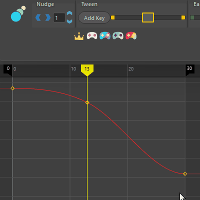Tweening feature animation